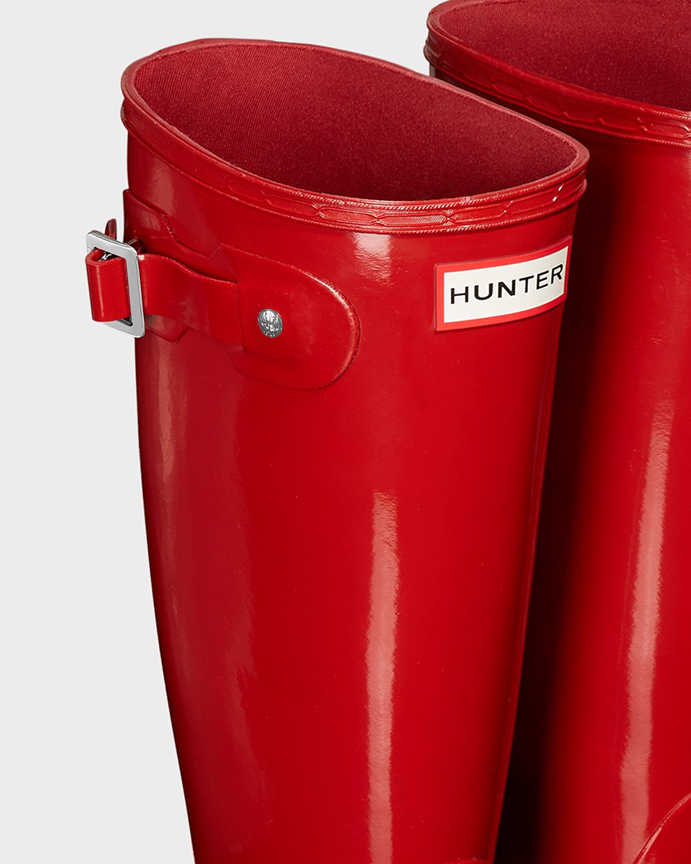 Womens Hunter Original Gloss - Tall Rain Boots Red - 9208-SDGVT